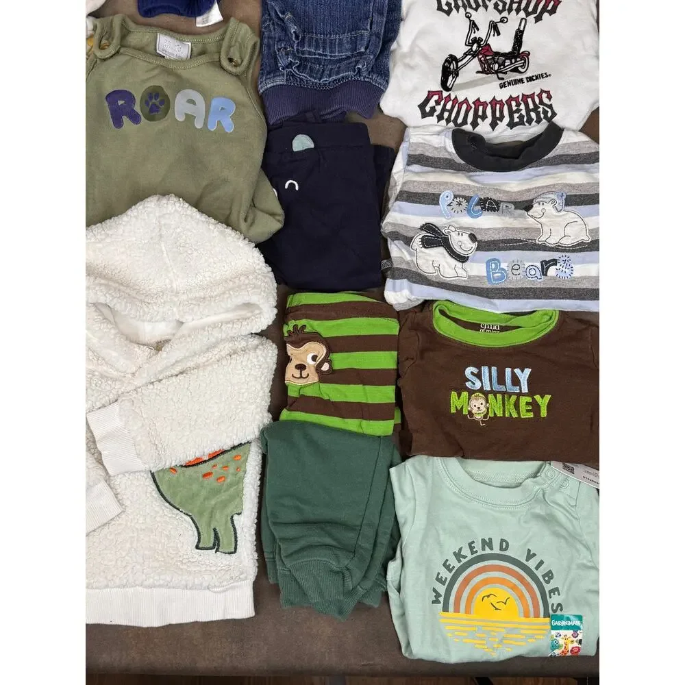 Baby Boy 3-6M Fall/Winter 19-Piece Clothing Lot Carter's Dickies #966